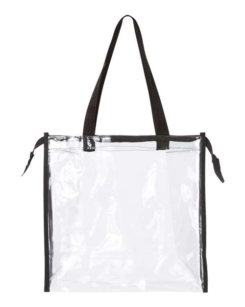 OAD OAD Clear Zippered Tote with Full Gusset - Back
