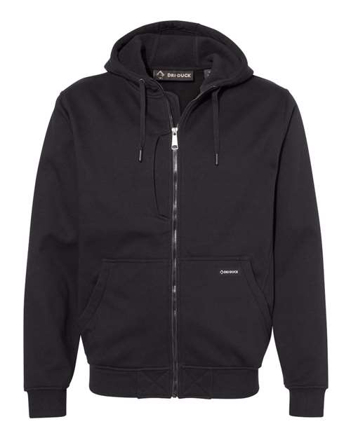 DRI DUCK Men's Bateman Bonded Power Fleece 2.0 Full-Zip Jacket - Black Front
