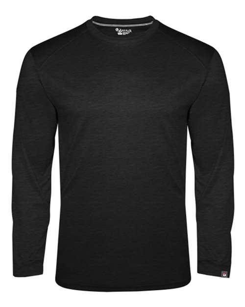 Badger Men's FitFlex Performance Long Sleeve T-Shirt - Black Front