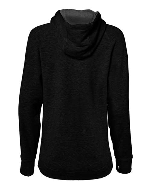 Badger Women's FitFlex French Terry Quarter-Zip Hooded Pullover - Back