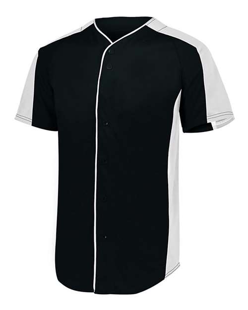 Augusta Sportswear Men's Full Button Baseball Jersey - Side