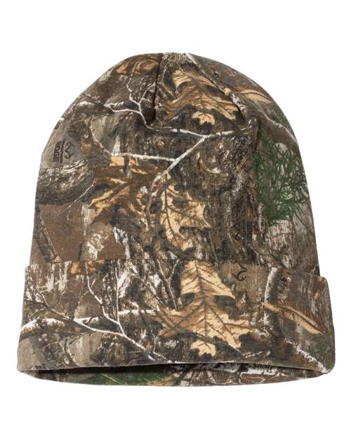 12" Licensed Camo Cuffed Beanie - Realtree Edge Back