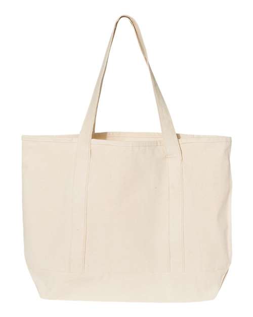 34.6L Large Canvas Deluxe Tote - Natural/ Natural Back