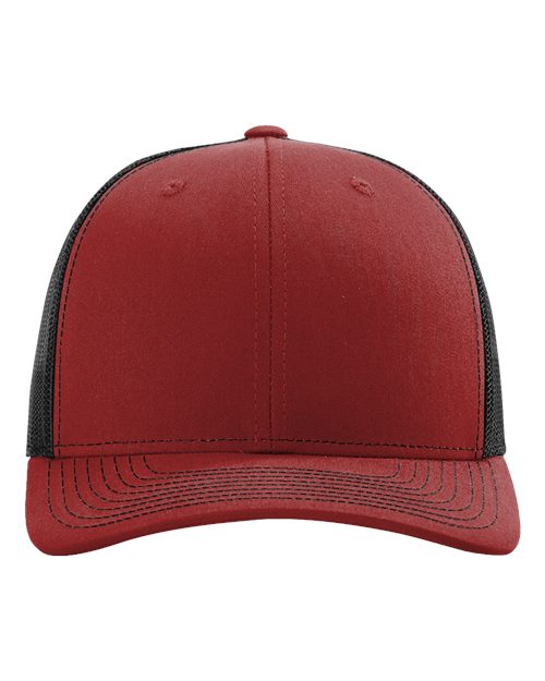Richardson Snapback Trucker Cap - Cardinal/ Black Front