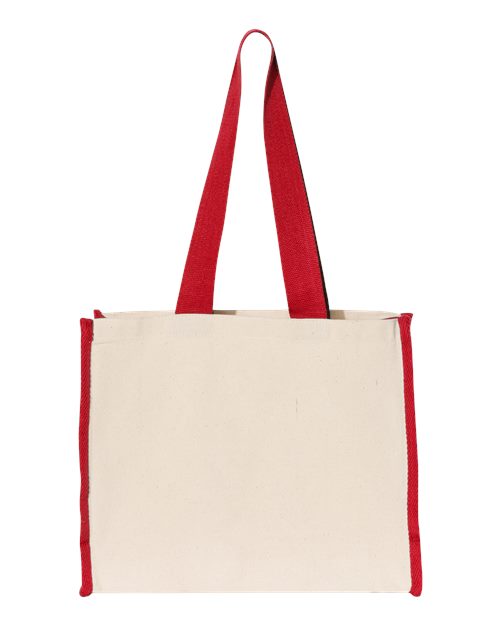 Q-Tees 14L Tote with Contrast-Color Handles - Back
