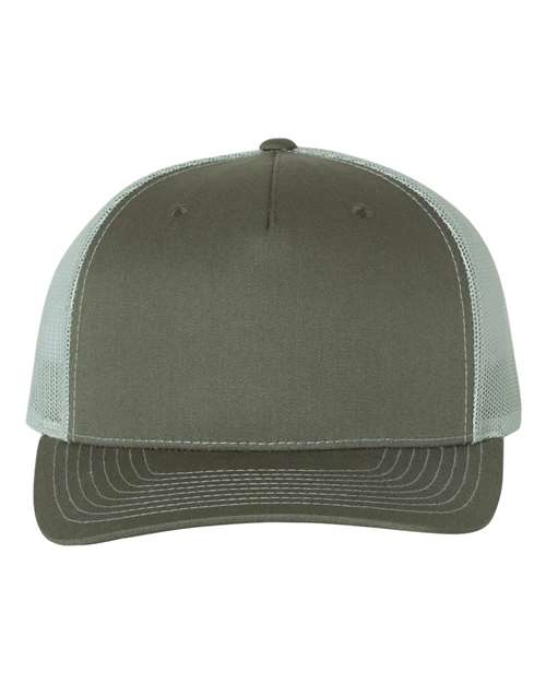 Richardson Five-Panel Trucker Cap - Beetle/ Quarry Front