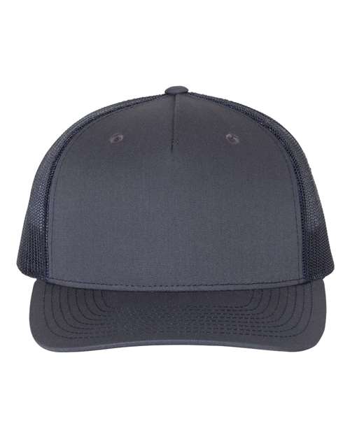 Richardson Five-Panel Trucker Cap - Ombre Blue/ Navy Front
