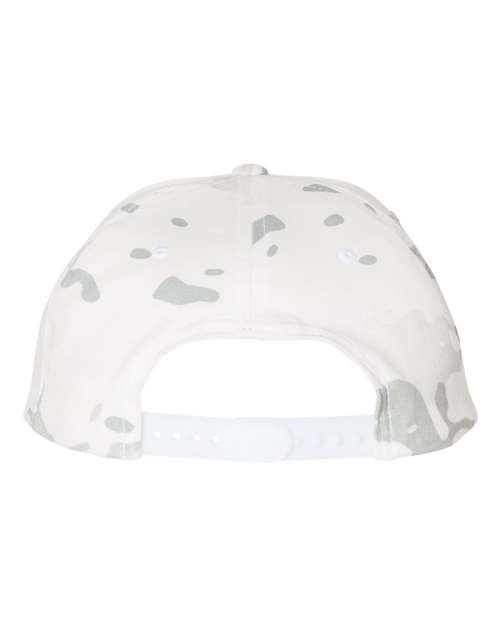 Premium Flat Bill Snapback Cap - Multicam Alpine Back