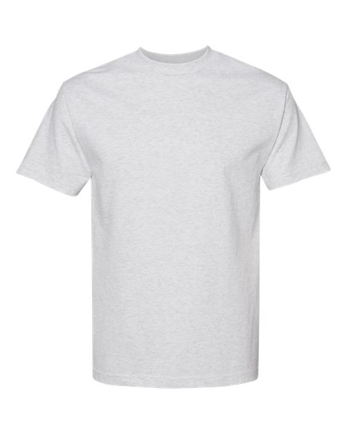 Unisex Heavyweight Cotton Tee - Ash Grey Front