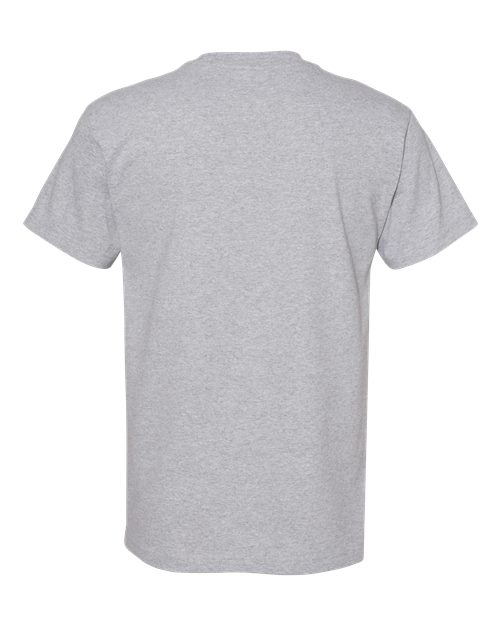 Unisex Heavyweight Cotton Tee - Heather Grey Back