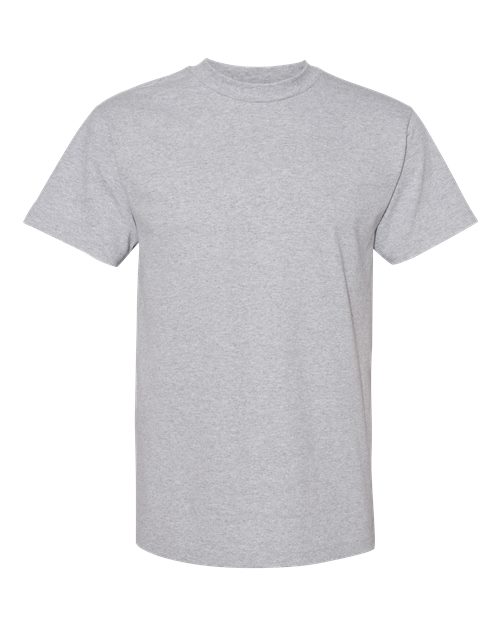 Unisex Heavyweight Cotton Tee - Heather Grey Front
