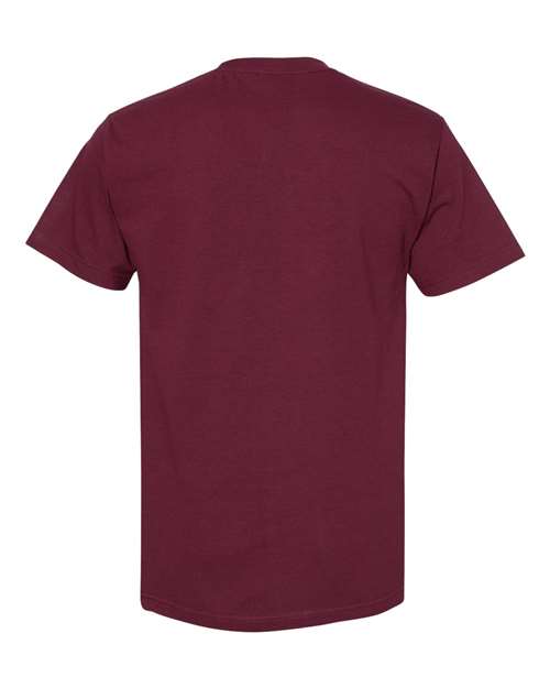 Unisex Heavyweight Cotton Tee - Burgundy Back