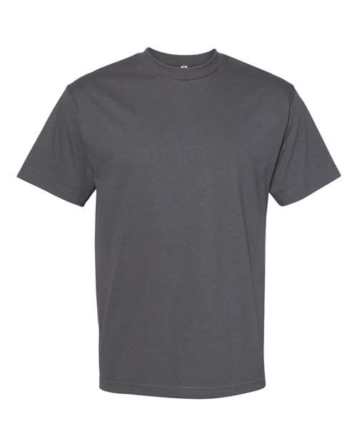 Unisex Heavyweight Cotton Tee - Charcoal Front