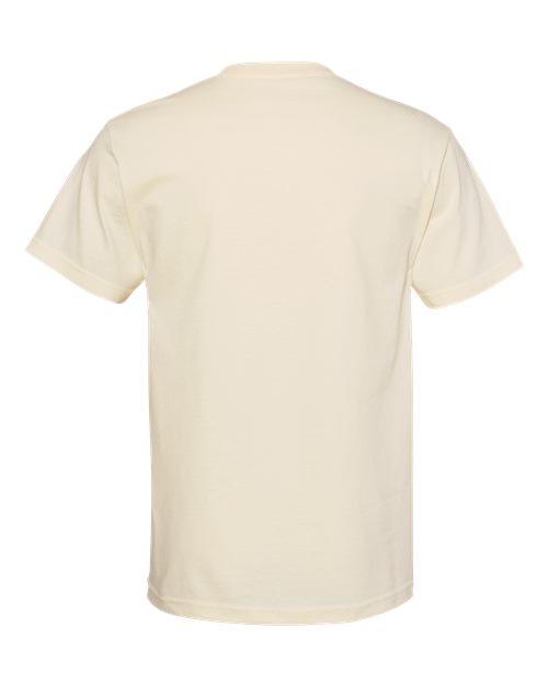 Unisex Heavyweight Cotton Tee - Cream Back