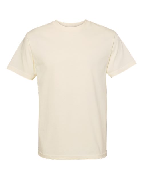 Unisex Heavyweight Cotton Tee - Cream Front