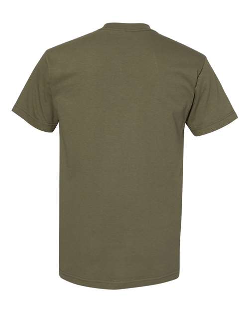 Unisex Heavyweight Cotton Tee - Military Green Back