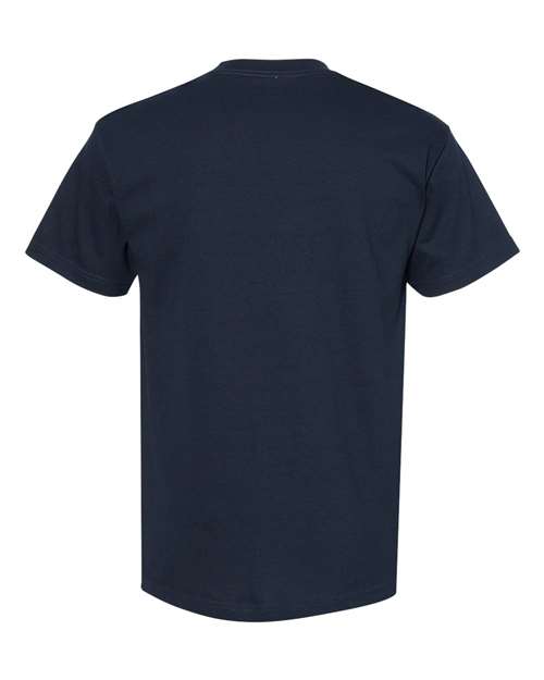Unisex Heavyweight Cotton Tee - True Navy Back