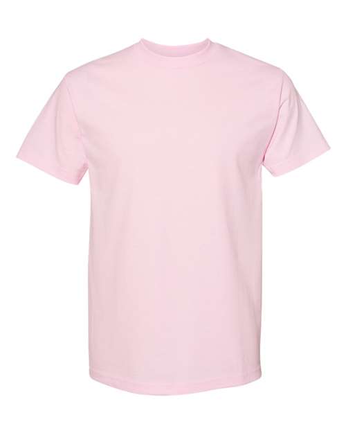 Unisex Heavyweight Cotton Tee - Pink Front