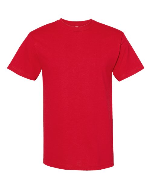 Unisex Heavyweight Cotton Tee - Red Front