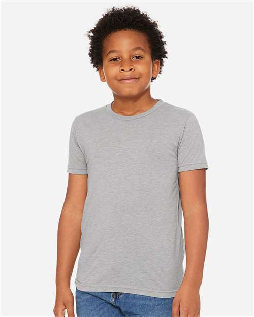 BELLA + CANVAS Youth Triblend Tee - Model Front