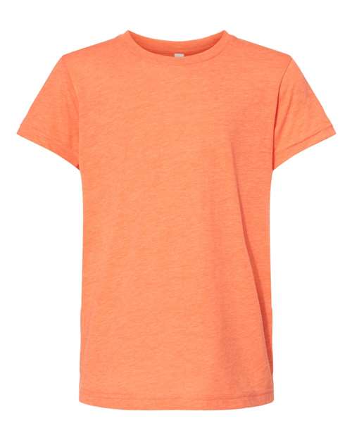 BELLA + CANVAS Youth Triblend Tee - Orange Triblend Front