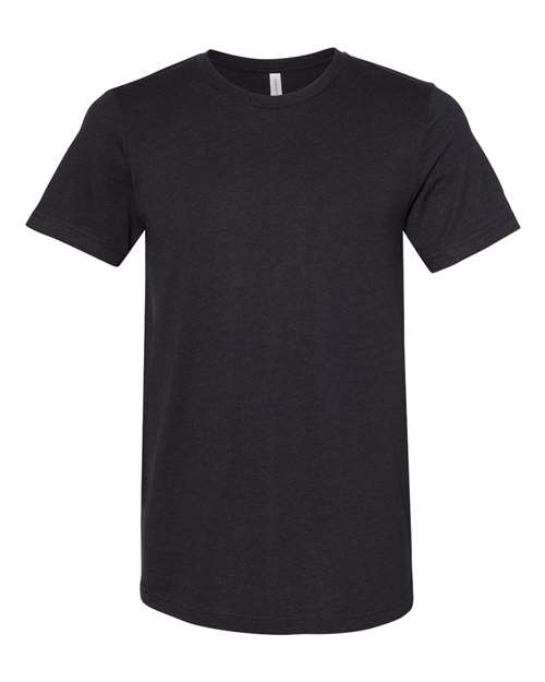 Unisex Sueded Tee - Black Heather Front