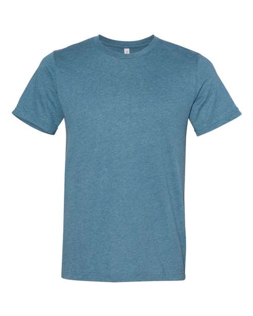 Unisex Sueded Tee - Heather Deep Teal Front