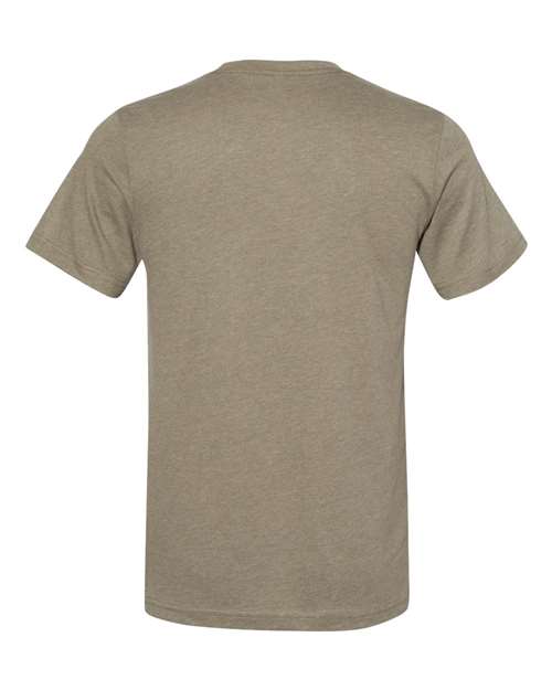 Unisex Sueded Tee - Heather Olive Back