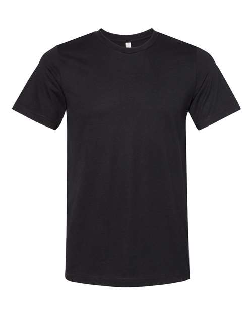 Unisex Sueded Tee - Solid Black Blend Front