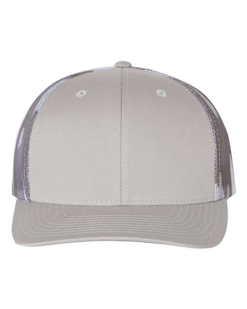 Richardson Printed Mesh Trucker Cap - Silver/ Grey Camo Front