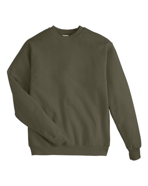 Unisex EcoSmart® Crewneck Sweatshirt - Fatigue Green Front