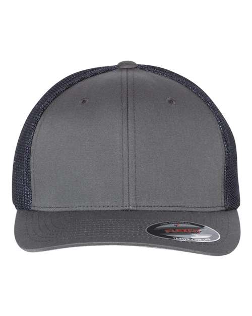 Flexfit Trucker Cap - Charcoal/ Navy Front