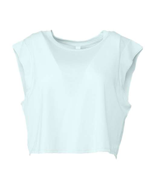 BELLA + CANVAS FWD Fashion Women's Festival Crop Tank - Ice Blue Triblend Front
