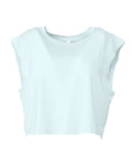 BELLA + CANVAS FWD Fashion Women's Festival Crop Tank - Ice Blue Triblend Front