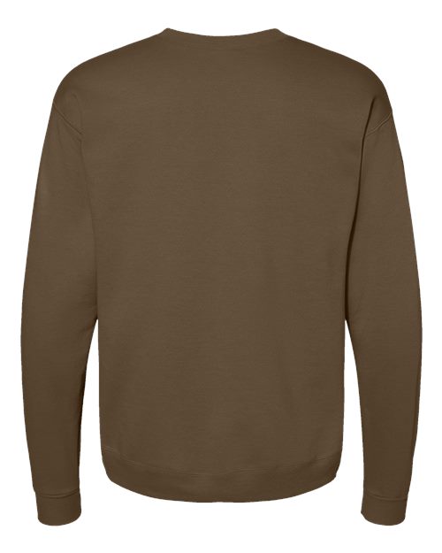 Unisex EcoSmart® Crewneck Sweatshirt - Army Brown Back