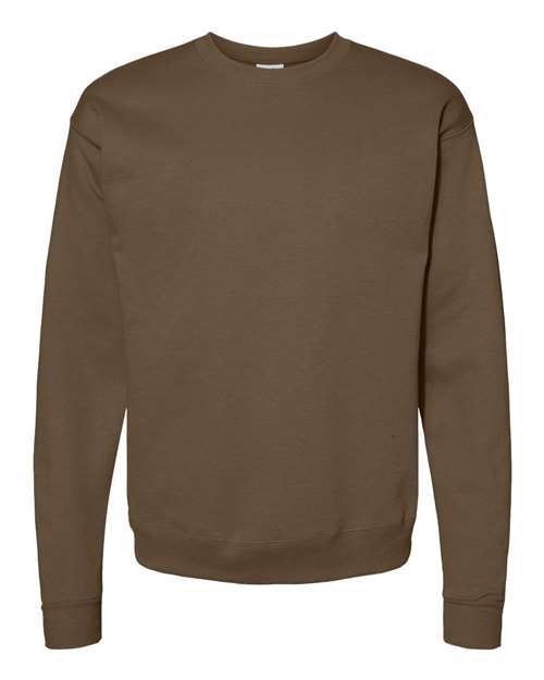 Unisex EcoSmart® Crewneck Sweatshirt - Army Brown Front
