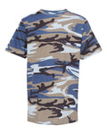 Code Five Youth Camouflage T-Shirt - Blue Woodland Front