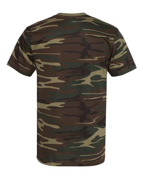 Unisex Camo Tee - Green Woodland Back