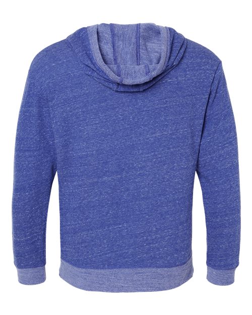 LAT Unisex Harborside Mélange French Terry Hoodie Sweatshirt - Back