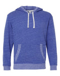 LAT Unisex Harborside Mélange French Terry Hoodie Sweatshirt - Royal Melange Front