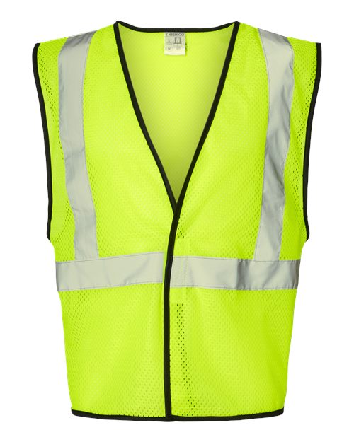 Unisex Hook-and-Loop Mesh Vest - Lime Front