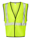 Unisex Hook-and-Loop Mesh Vest - Lime Front