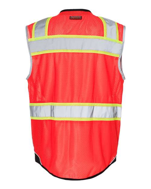 Kishigo Unisex Premium Black Series® Black Bottom Class 2 Vest - Back