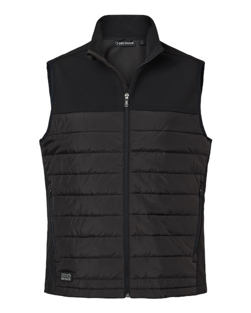 DRI DUCK Men's Summit Soft Shell Puffer Vest - Black Front