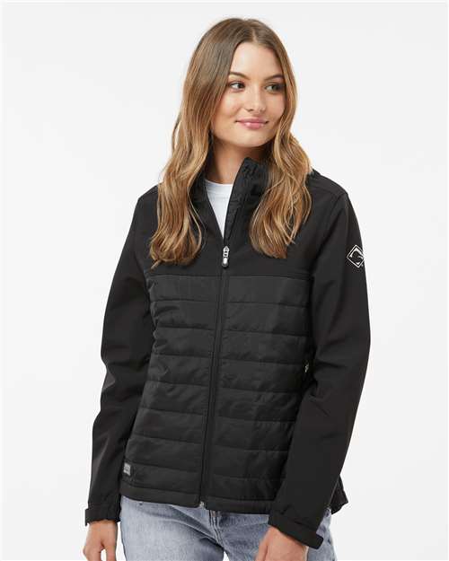 DRI DUCK Women's Vista Soft Shell Puffer Jacket - Model Front