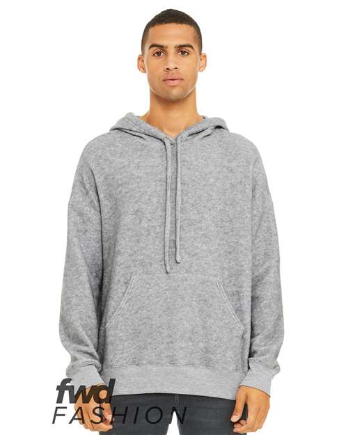 BELLA + CANVAS Unisex FWD Fashion Sueded Fleece Hoodie Sweatshirt - Athletic Heather Front