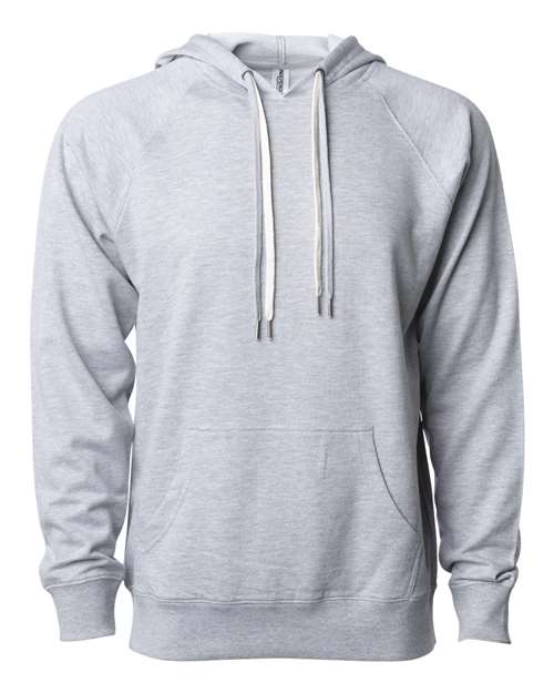 Independent Trading Co. Unisex Lightweight Loopback Terry Hooded Sweatshirt - Athletic Heather Front