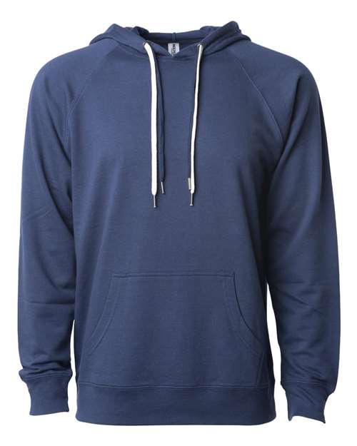 Independent Trading Co. Unisex Lightweight Loopback Terry Hooded Sweatshirt - Indigo Front