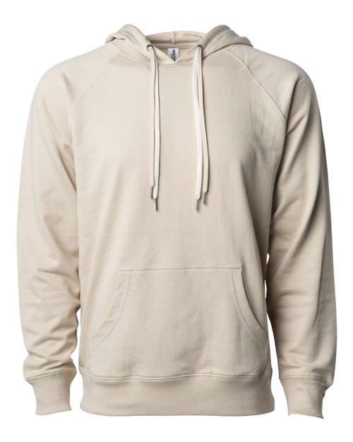 Independent Trading Co. Unisex Lightweight Loopback Terry Hooded Sweatshirt - Sand Front