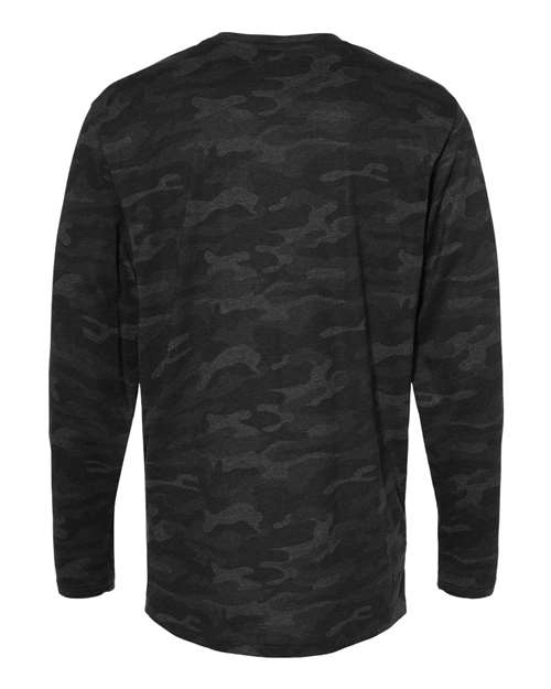 Unisex Fine Jersey Long Sleeve Tee - Storm Camo Back